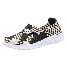 Load image into Gallery viewer, Fashion Women Flats Shoes Woven Breathable Shoes Casual Running Shoes
