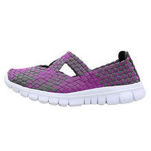 Load image into Gallery viewer, Fashion Women Flats Shoes Woven Breathable Shoes Casual Running Shoes
