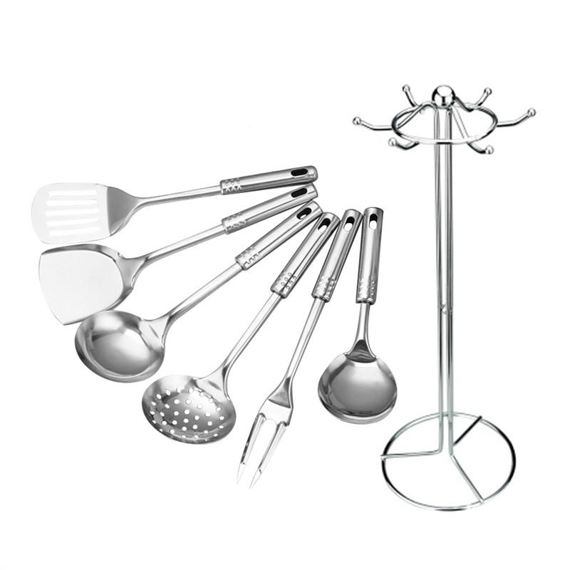 7 PCS Kitchen Tool Set Stainless Steel Cooking Tools Utensils Spoon Utensil