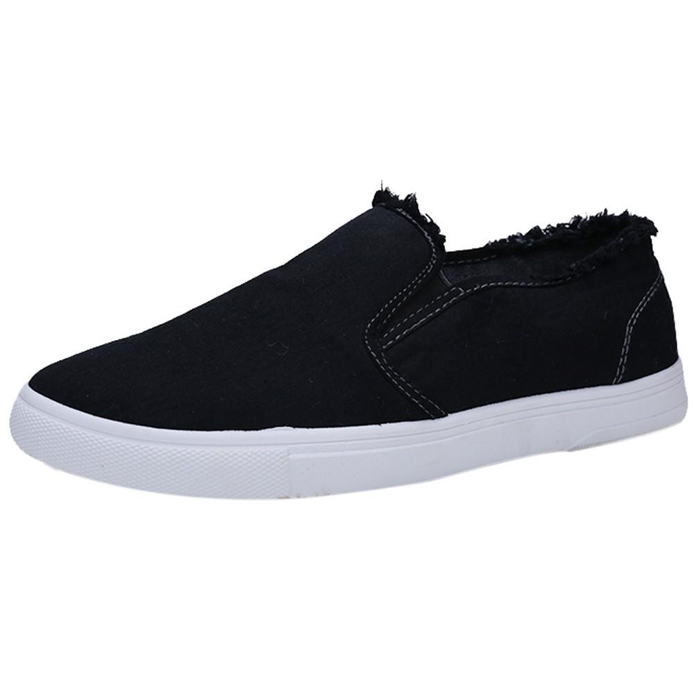 Men's Single Shoes College Style Canvas White Shoes Student Shoes
