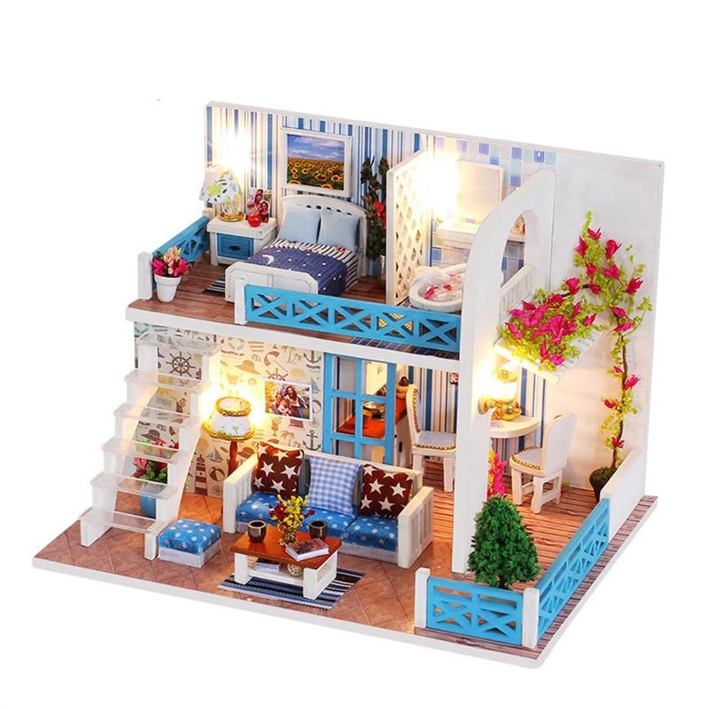 Miniature DIY Dollhouse Kit with Furniture Accessories Creative Romantic Gift for Children Lovers and Friends (K-019 Bank of Helen)
