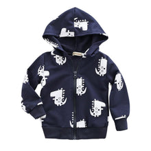 Load image into Gallery viewer, Infant Toddler Baby Boys Girls Cartoon Dinosaur Hooded Zipper Tops Clothes Coat
