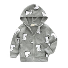 Load image into Gallery viewer, Infant Toddler Baby Boys Girls Cartoon Dinosaur Hooded Zipper Tops Clothes Coat
