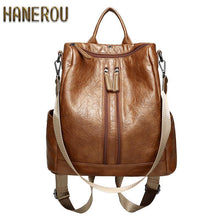 Load image into Gallery viewer, Women&#39;s Mochila Escolar Leather Backpack - School Bags
