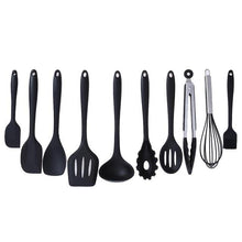 Load image into Gallery viewer, 10Pcs/Set Silicone Kitchen Cooking Utensils Set Not Sticky Pot Heat Resistant Spoon Shovel Ladle Spatula Kitchenware Baking Tool
